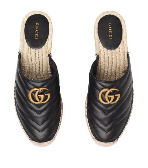 gucci espadrille mules|GUCCI® Women's Designer Slippers & Mules .